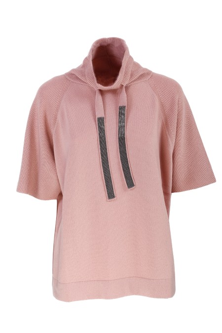 Shop FABIANA FILIPPI  Pull: Fabiana Filippi top con collo alto.
Maniche corte.
Dettaglio brillante.
Vestibilità regolare.
Composizione: 75% Lana Vergine 15% Seta 10% Cashmere.
Fabbricato in Italia.. MAD223F329H737-2182